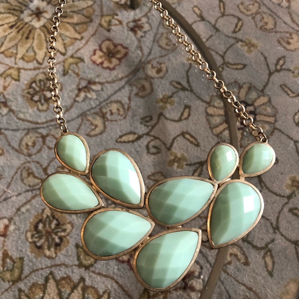 Mint green statement necklace